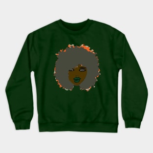 Afro Cute Cocoa Chocolate Natural Hair Crewneck Sweatshirt